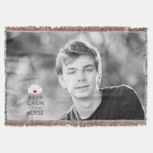 Keep Calm I am a Nurse Throw Blanket