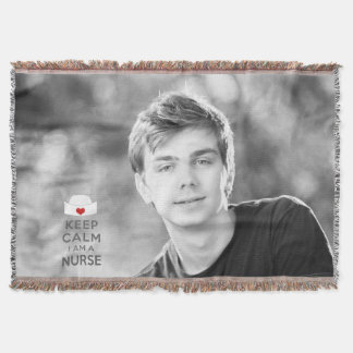 Keep Calm I am a Nurse Throw Blanket