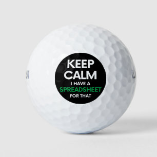 Keep calm I have a spreadsheet for that - Excel Golf Balls