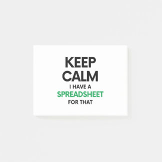 Keep calm I have a spreadsheet for that - Spreadsh Post-it Notes