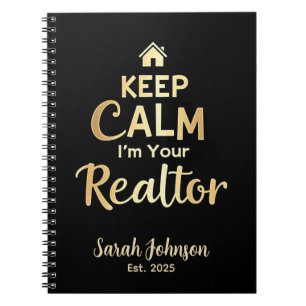 Keep Calm, I’m Your Realtor Personalised Name Notebook