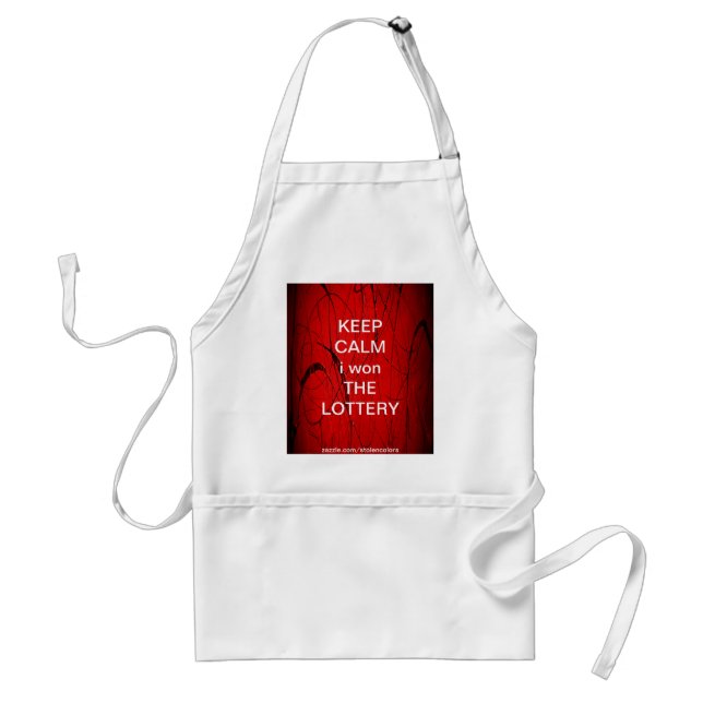 KEEP CALM i won THE LOTTERY Apron (Front)
