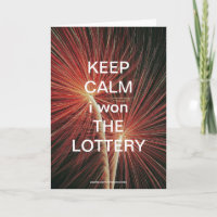 KEEP CALM i won THE LOTTERY V2