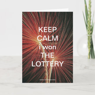 KEEP CALM i won THE LOTTERY V2 Card
