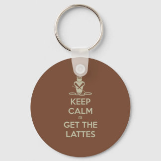 Keep Calm I'll Get the Lattes Key Ring