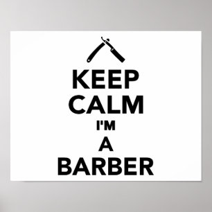 Keep calm I'm a Barber Poster