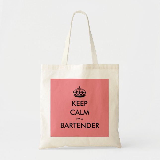 KEEP CALM I'M A BARTENDER TOTE BAG (Front)