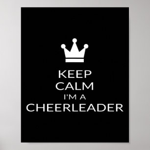 Keep Calm I'm A Cheerleader Funny Cheerleading Slo Poster