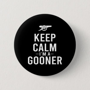 Keep Calm I'm A Gooner Jersey 6 Cm Round Badge