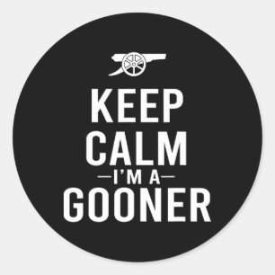 Keep Calm I'm A Gooner Jersey Classic Round Sticker