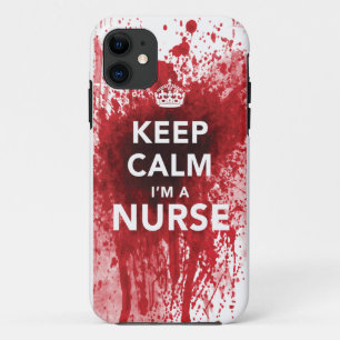 Keep Calm I'm a Nurse Blood-Spatted iPhone 5 Case