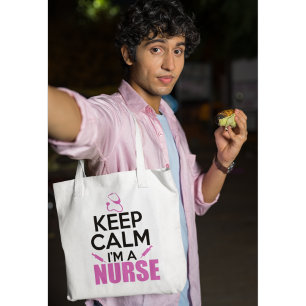 Keep Calm I'm A Nurse Hoodie Tote Bag