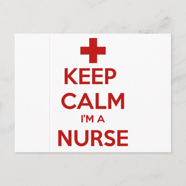 KEEP CALM I'M A NURSE POSTCARD (Front)