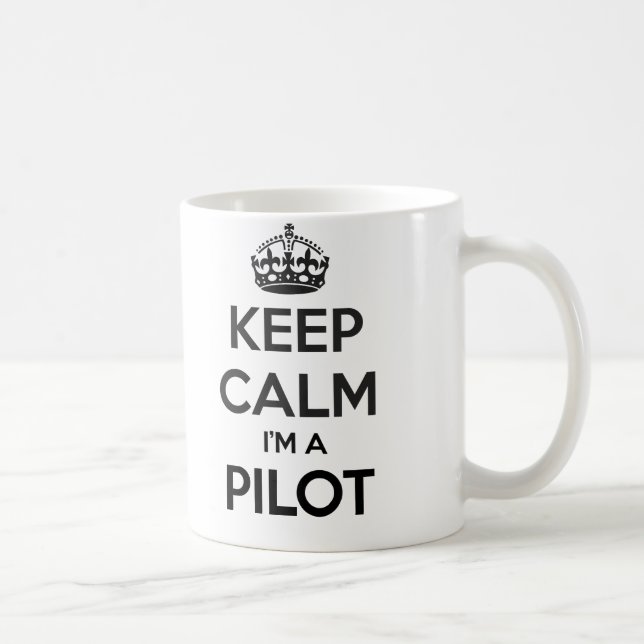 Keep Calm I'm A Pilot White Mug (Right)