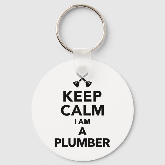 Keep calm I'm a Plumber Key Ring (Front)