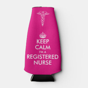Keep calm i'm a registered nurse bottle coolers