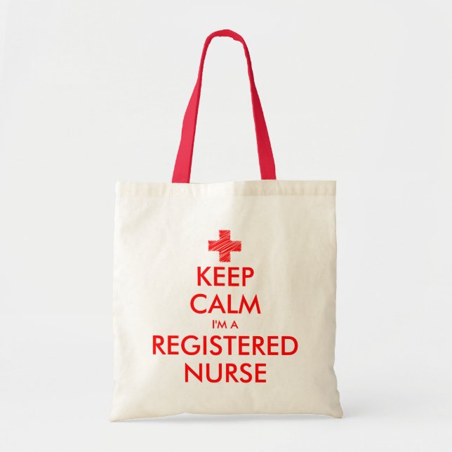 Keep calm i'm a registered nurse tote bag (Front)