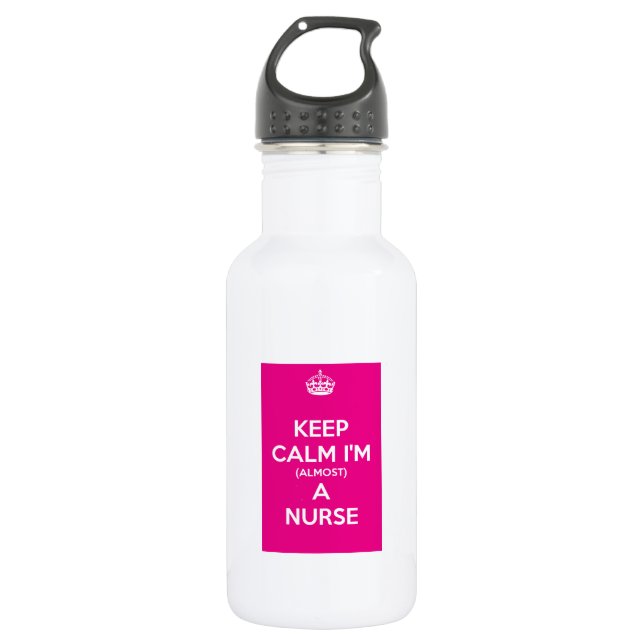 Keep Calm I'm (Almost) A Nurse 532 Ml Water Bottle (Front)