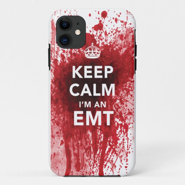 Keep Calm I'm an EMT Blood Spattered iPhone 5 Case (Back)