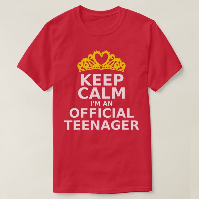 Keep Calm Im An Official nager 13th Birthday Funny T-Shirt (Design Front)