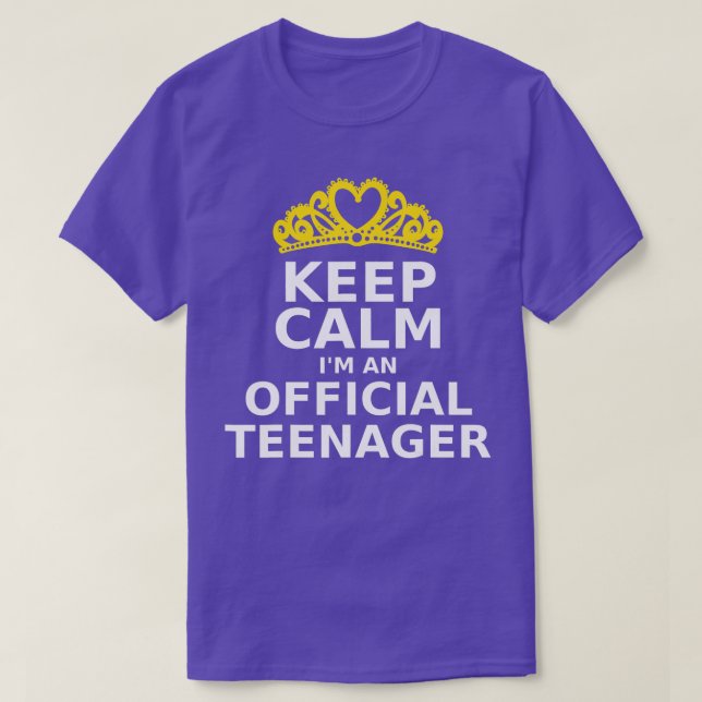 Keep Calm Im An Official nager 13th Birthday Funny T-Shirt (Design Front)