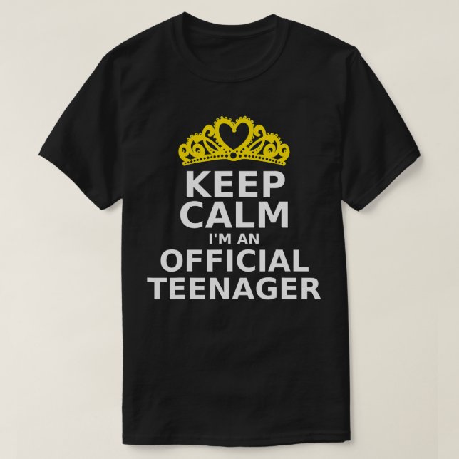 Keep Calm Im An Official nager 13th Birthday Funny T-Shirt (Design Front)