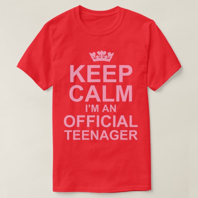 Keep Calm I'm An Official nager Funny 13 Years Old T-Shirt (Design Front)