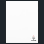 Keep Calm I'm Cooking Flyer<br><div class="desc">The Keep Calm I'm Cooking design is a great gift anyone who loves making food and is the ultimate home cook! Taste of Home is a cooking magazine & website with practical recipes from home cooks—not gourmet chefs featuring familiar everyday ingredientsand beautiful photos. More than recipes, Taste of Home fosters...</div>