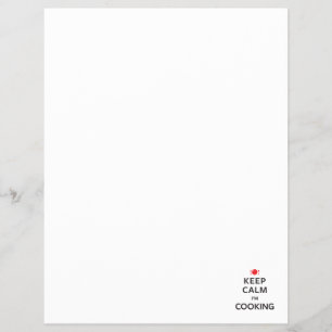 Keep Calm I'm Cooking Flyer