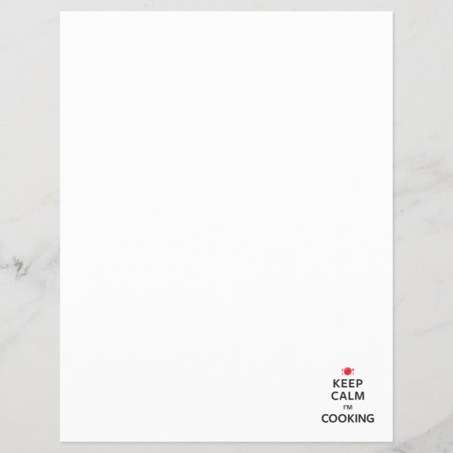 Keep Calm I'm Cooking Flyer (Front)