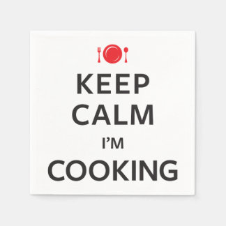 Keep Calm I'm Cooking Napkin