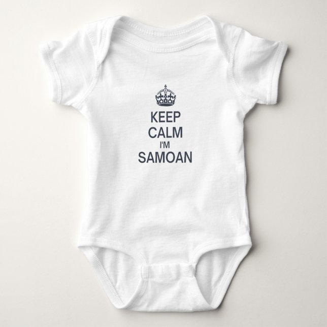 Keep Calm I'm Samoan Baby Bodysuit (Front)