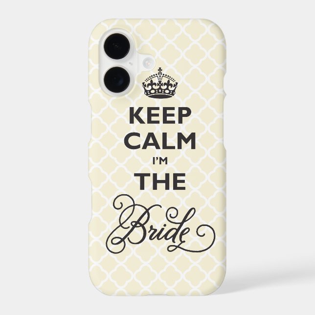 Keep Calm I'm The Bride Stylish Chic Quatrefoil (Back)