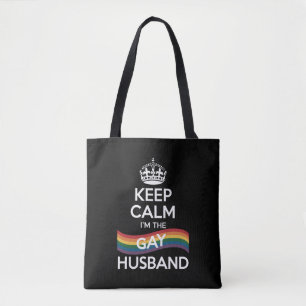 Keep Calm I'm The Gay Husband Wife Dad LGBT Pride  Tote Bag