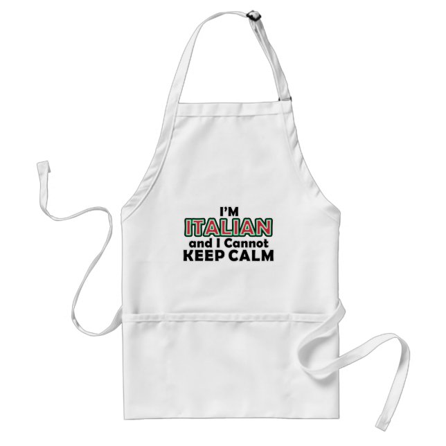 Keep Calm Italians Standard Apron (Front)