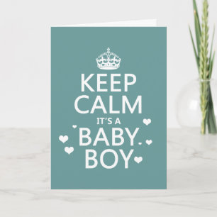 Keep Calm It's A Baby Boy Announcement