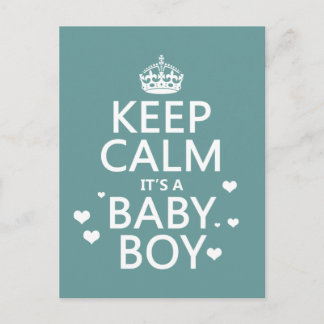Keep Calm It's A Baby Boy Postcard