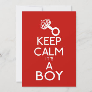 Keep Calm Its A Boy Announcement