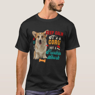 Keep Calm It's A Corgi Not A Funny Shark Matching T-Shirt