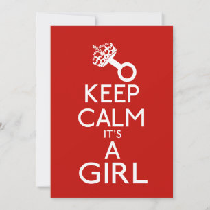 Keep Calm Its A Girl Announcement