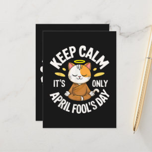 Keep Calm it's only April Fool's Day Announcement Postcard