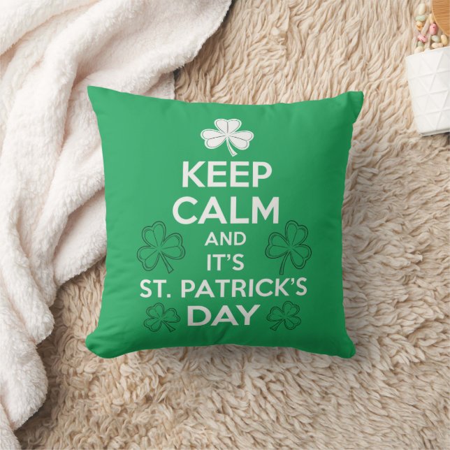 Keep Calm It's St Patricks Day Irish  Cushion (Blanket)