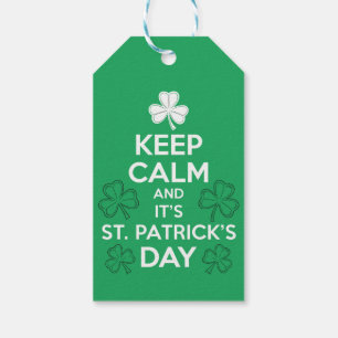 Keep Calm It's St Patricks Day Irish Gift Tags