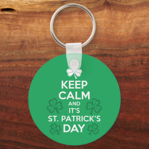 Keep Calm It's St Patricks Day Irish Key Ring