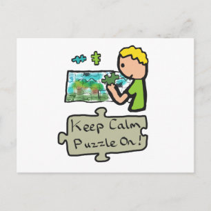 Keep Calm Jigsaw Puzzle Postcard