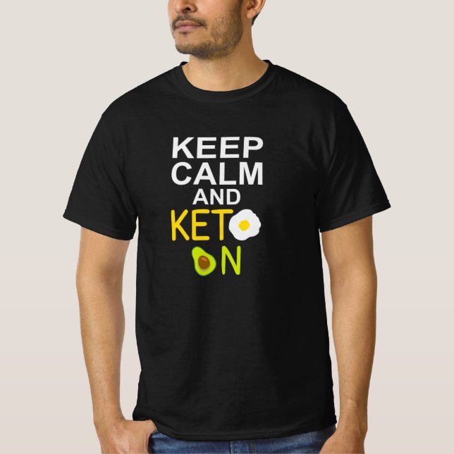 Keep Calm Keto Diet  T-Shirt (Front)
