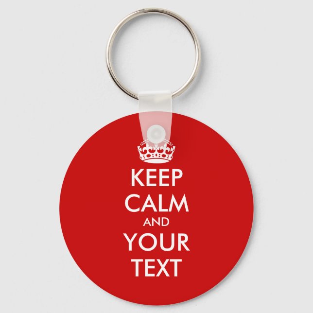 Keep calm keychains | Customisable template (Front)