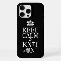 Keep Calm Knit On Crafts Dark