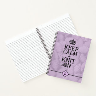 Keep Calm Knit On Crafts Yarn Notebook