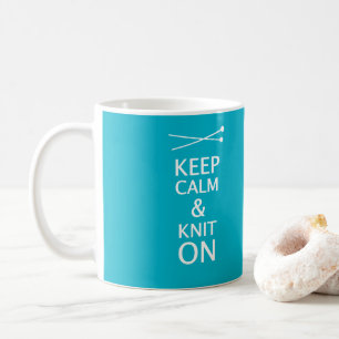 Keep Calm Knit On {Dark} Coffee Mug